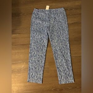 NWT J.McLaughlin Newport Aqua and White Abstract Capri